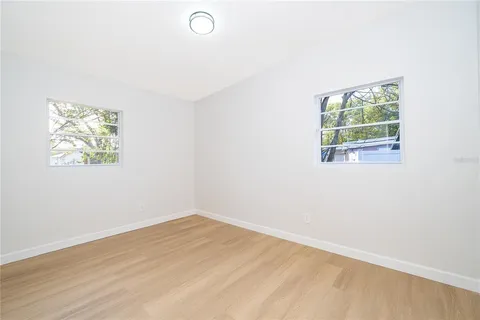 an empty room with a window