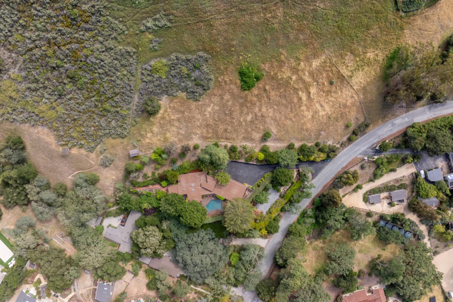 46 Middle Canyon Road Carmel Valley, CA 93924 - Photo 59 of 74 a aerial view of a house with a yard