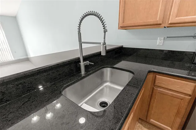a close view of sink and tap