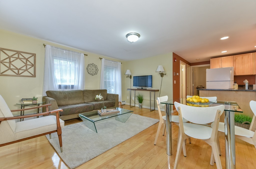 95 Second Street, Unit 3 Cambridge, MA 02141 - Photo 1 of 13 a living room with furniture and a flat screen tv
