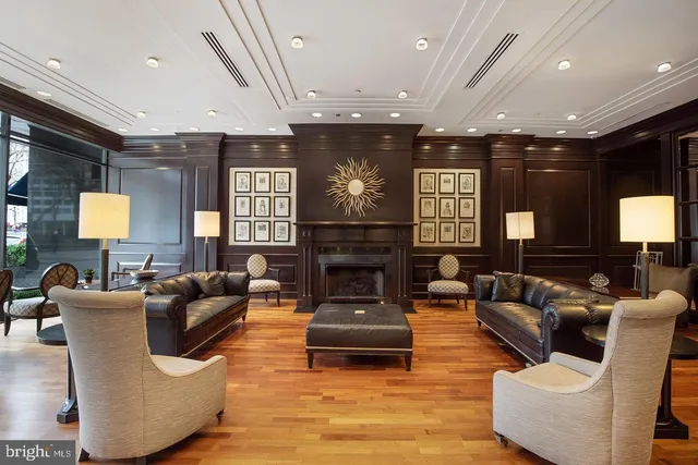 a front view of a building with street