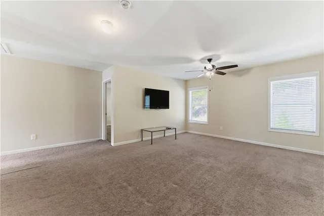 a view of a livingroom with a flat screen tv