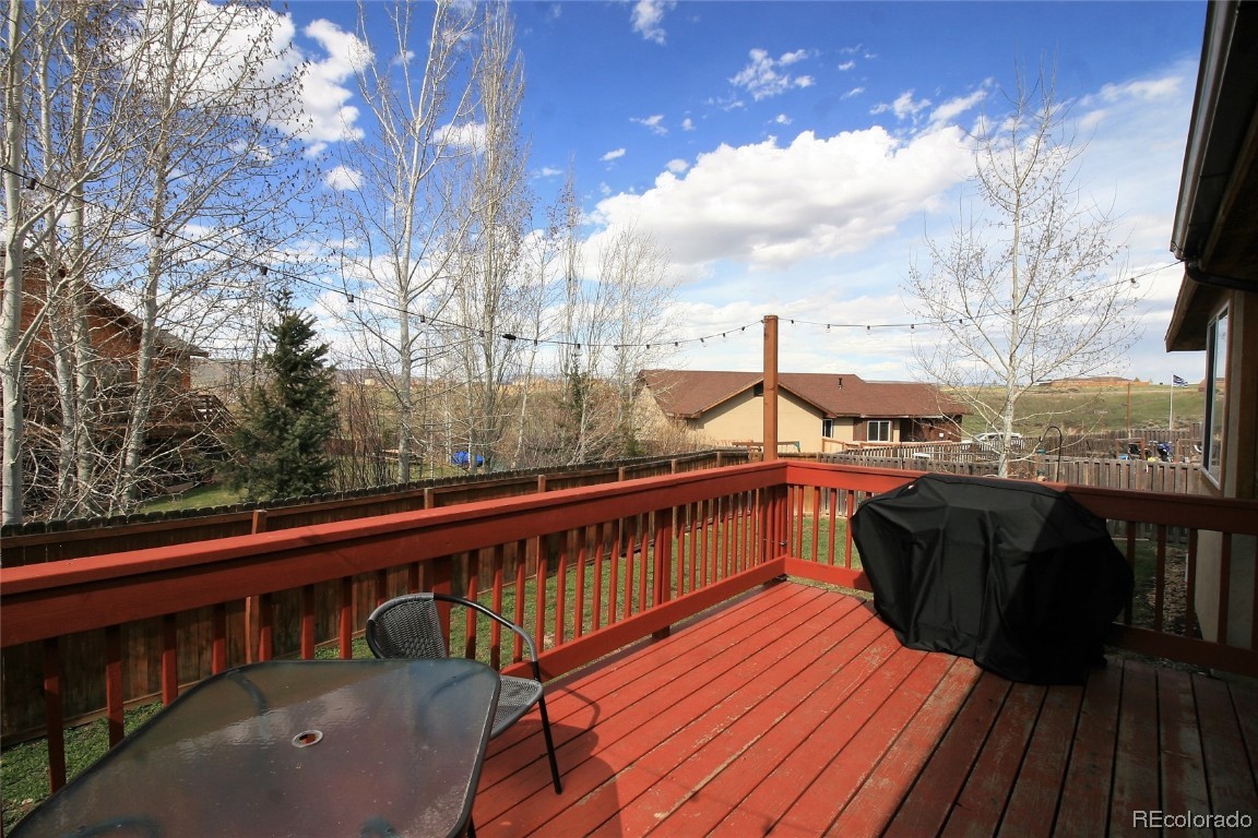 310 Honeysuckle Drive Hayden, CO 81639 - Photo 20 of 22 a view of a balcony with wooden floor and outdoor space