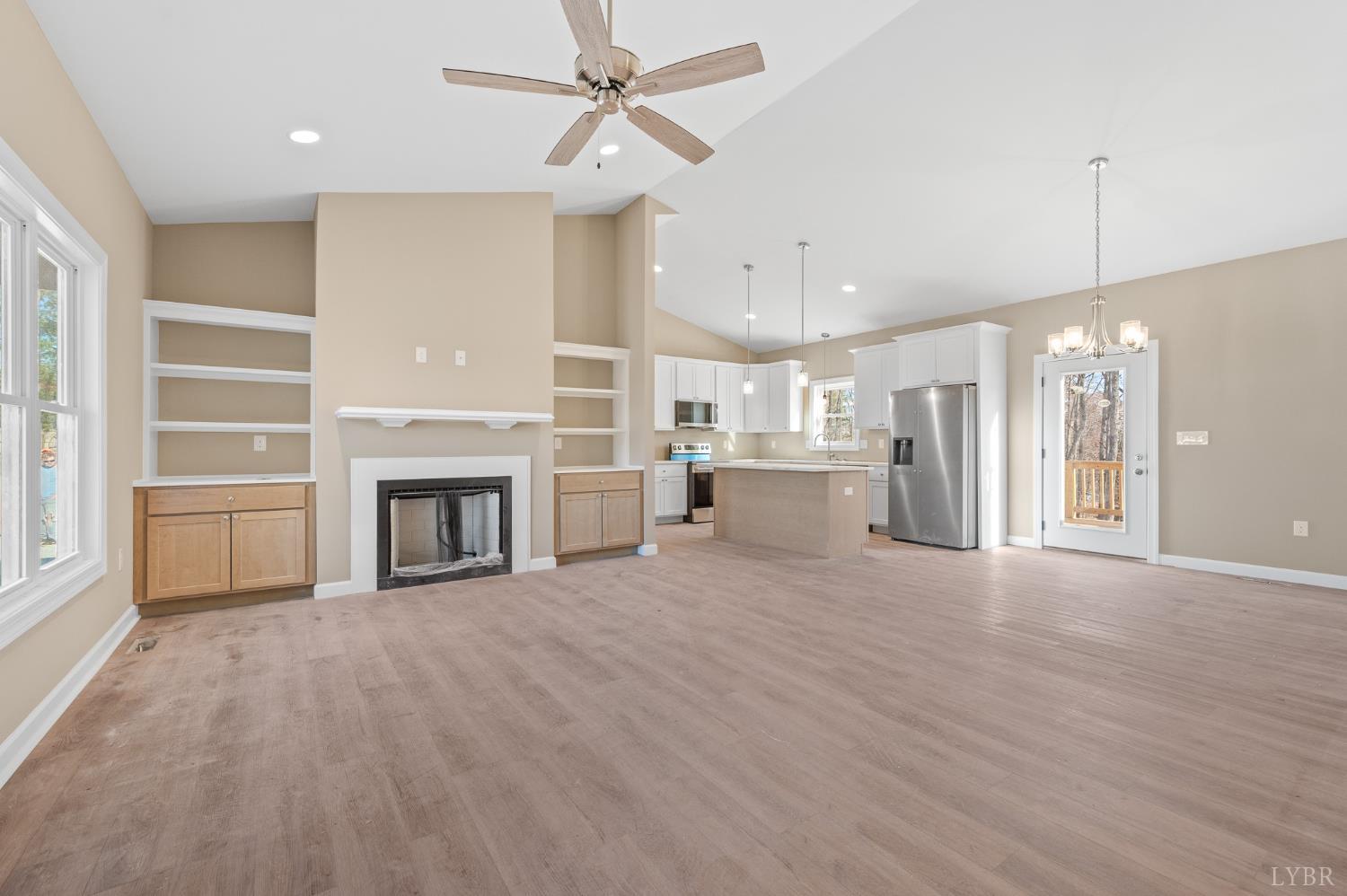 1720 Oak Rdg Road Appomattox, VA 24522 - Photo 10 of 53 a view of a livingroom with a fireplace and cabinet