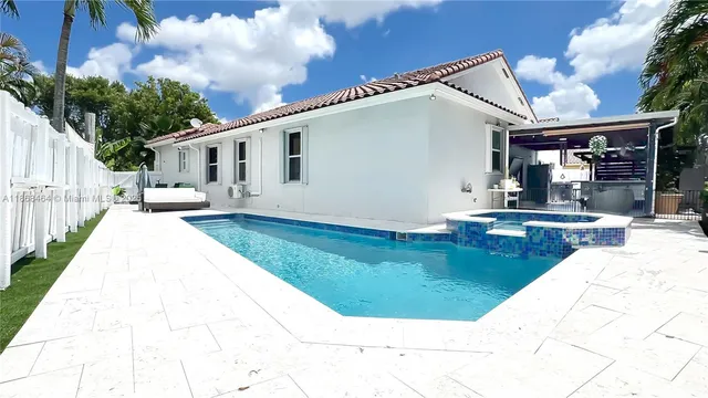a view of a house with a patio