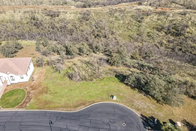 an aerial view of residential house and outdoor space