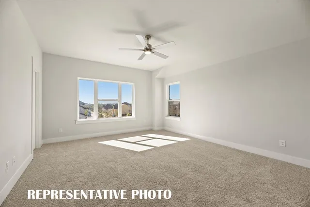 an empty room with a window