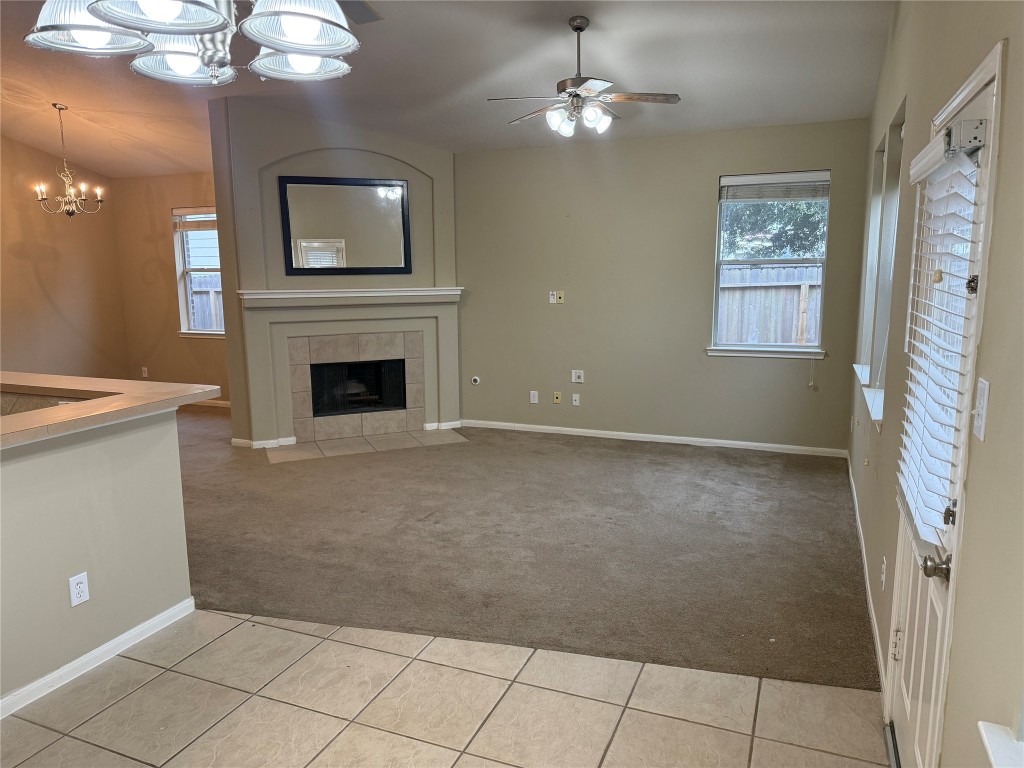 3011 Grovewick Lane Dickinson, TX 77539 - Photo 7 of 28 a view of livingroom window fireplace and chandelier