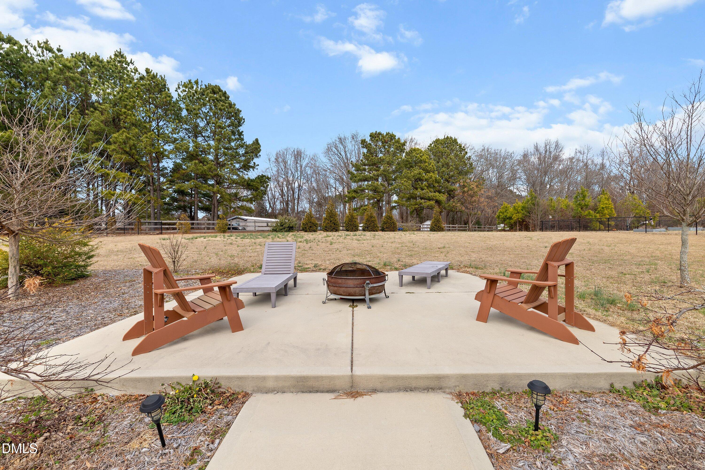59 Coats Ridge Drive Benson, NC 27504 - Photo 38 of 44 a view of a backyard with sitting area