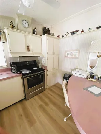 a bedroom with a bed and a cabinets