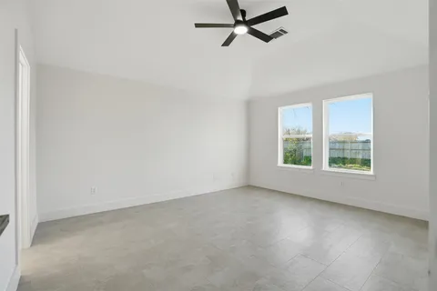 an empty room with a window