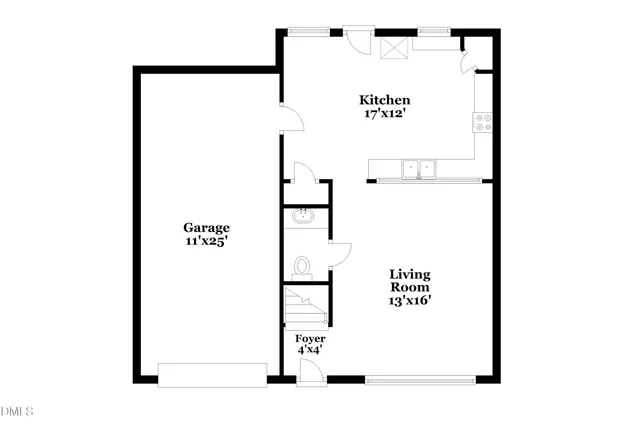 a picture of a bench in a white building