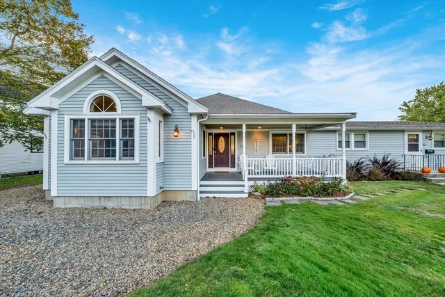 a house view with a garden space