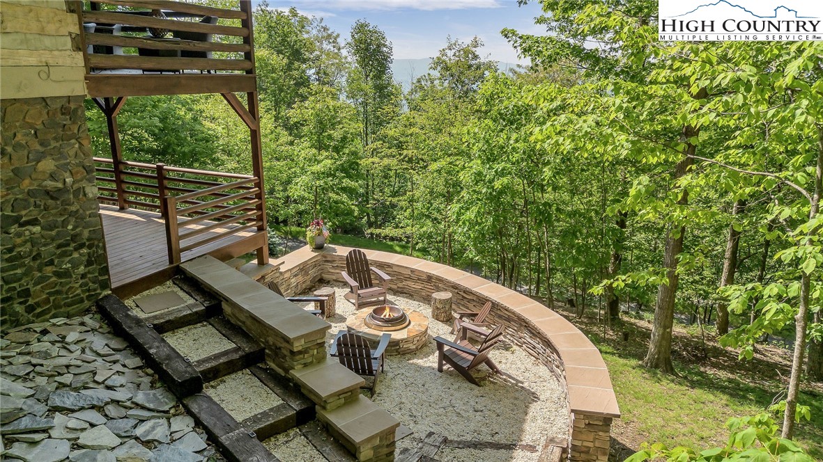 289 Summit Drive Todd, NC 28684 - Photo 39 of 42 a view of a chairs and table in the balcony