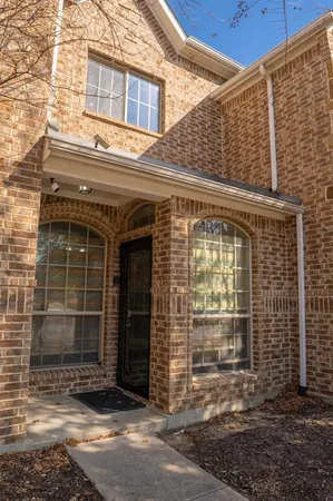 a front view of a building with a window