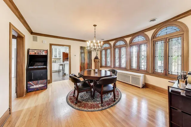 a bedroom with a bed and furniture