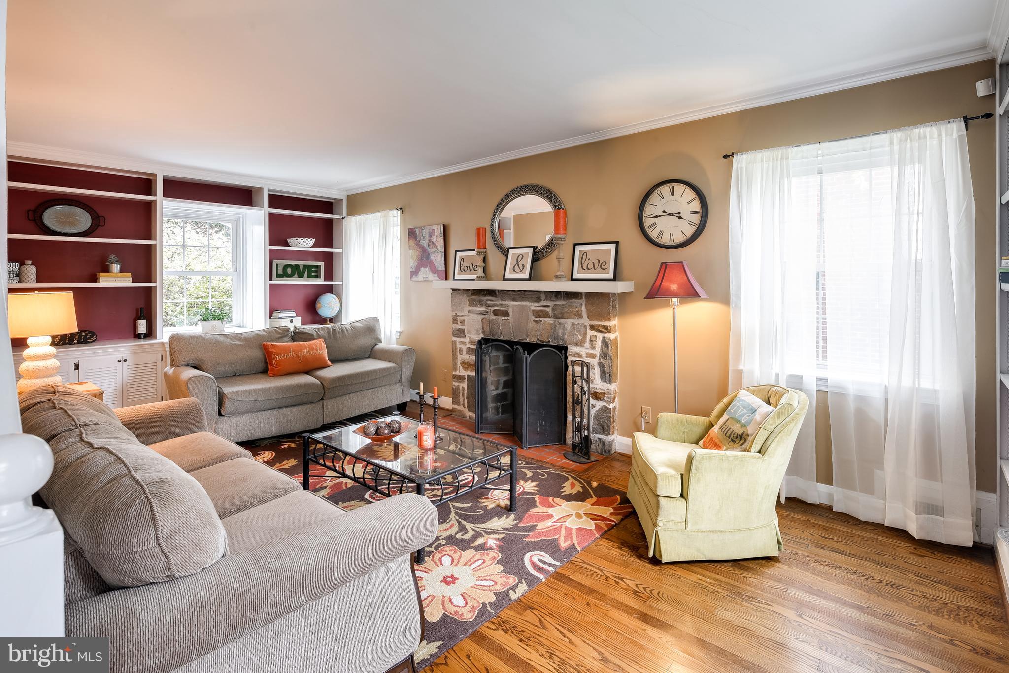 14 Tanglewood Road Baltimore, MD 21228 - Photo 2 of 26 Living Room w/ beautiful wood burning fireplace!