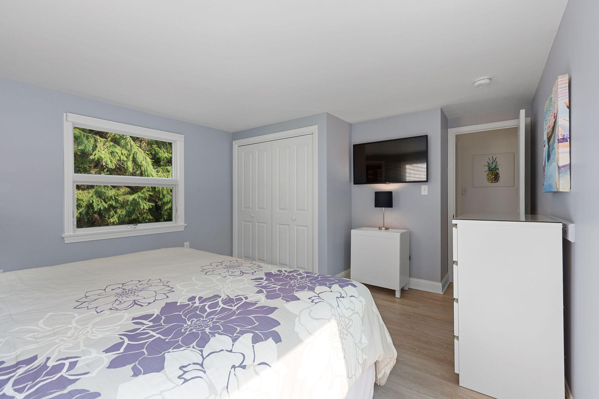 75 Monument Road Orleans, MA 02653 - Photo 53 of 61 a bedroom with a bed and a flat screen tv