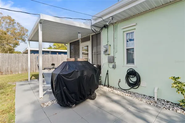 a backyard of a house