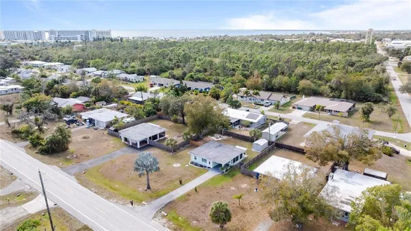 an aerial view of multiple house