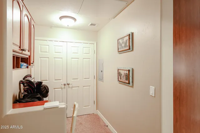 a room with storage and utility