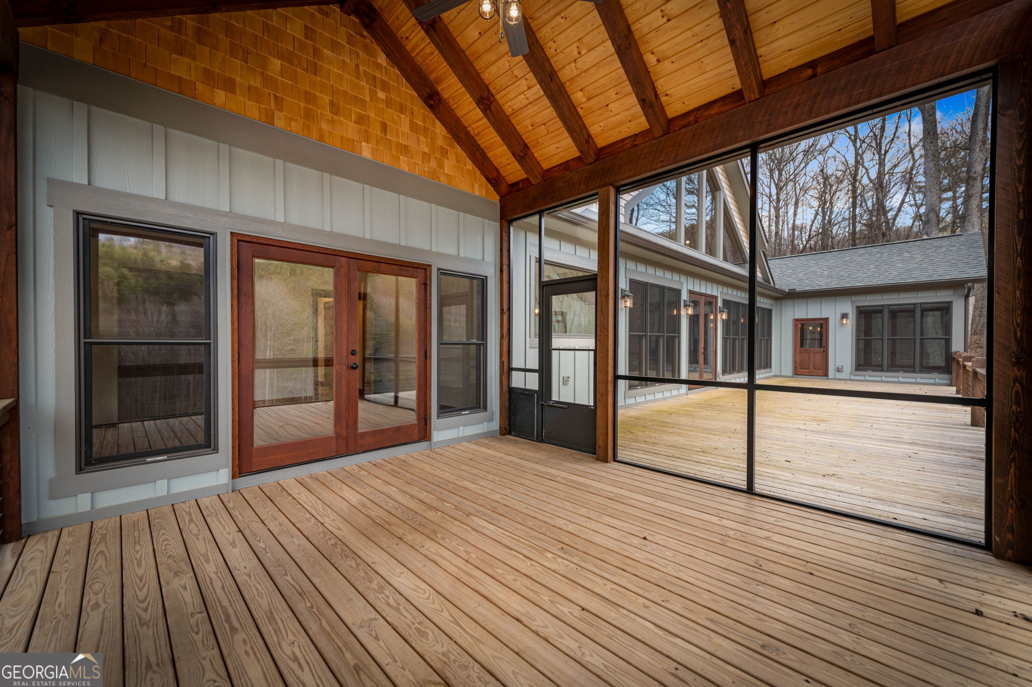 120 Cohutta Ranch Road Blue Ridge, GA 30513 - Photo 37 of 90 a view of backyard with large windows