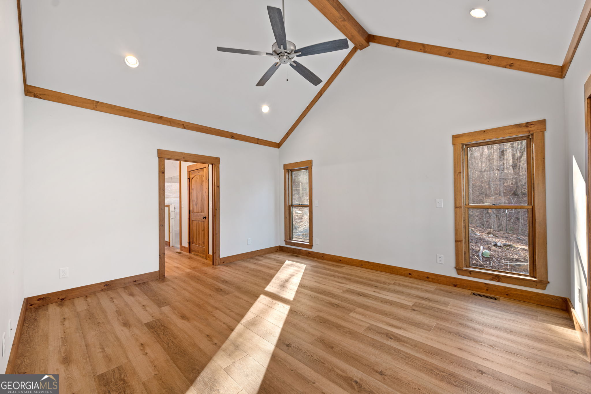 120 Cohutta Ranch Road Blue Ridge, GA 30513 - Photo 59 of 90 a view of an empty room with window and wooden floor