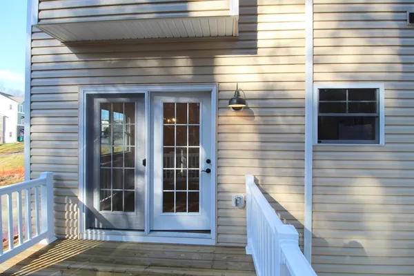 an aerial view of a highlighted house