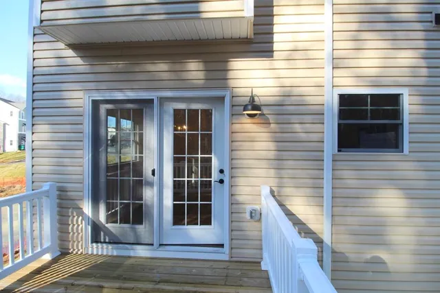 an aerial view of a highlighted house
