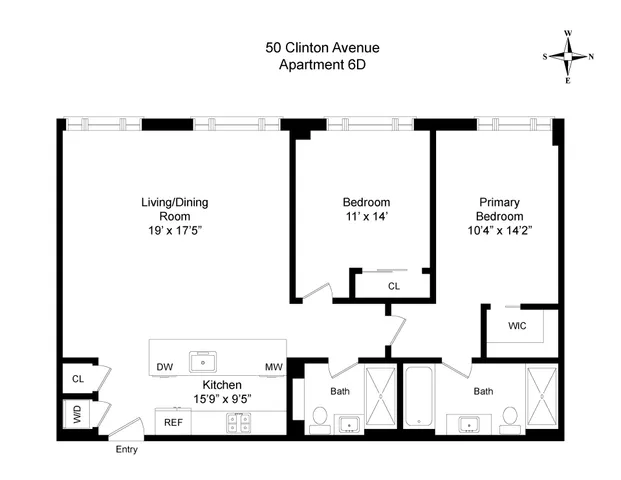 $1,950,000 | 50 Clinton Street, Unit 6D | Lower East Side