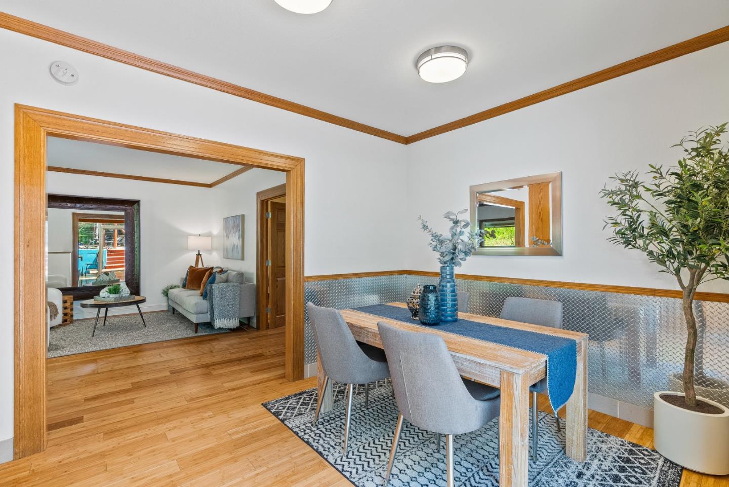 11150 Riverside Road Brookdale, CA 95005 - Photo 17 of 55 a dining room with furniture and wooden floor