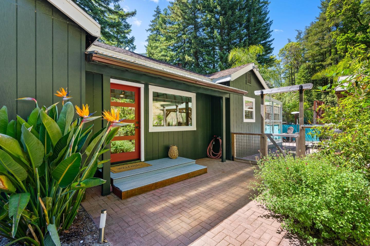 11150 Riverside Road Brookdale, CA 95005 - Photo 2 of 55 a yellow house with outdoor space