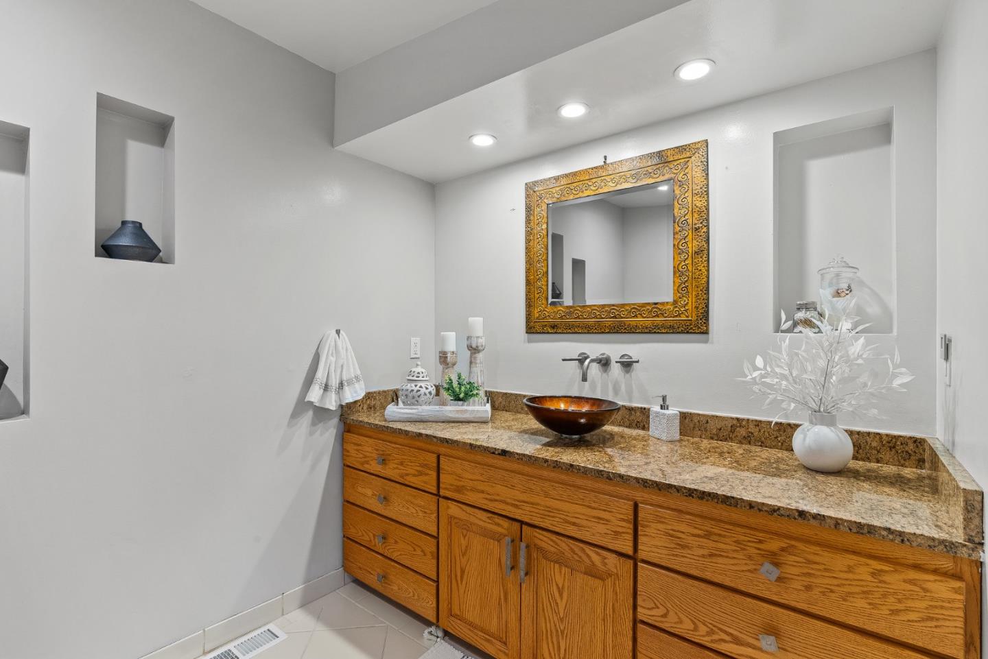11150 Riverside Road Brookdale, CA 95005 - Photo 31 of 55 a bathroom with a sink and a mirror