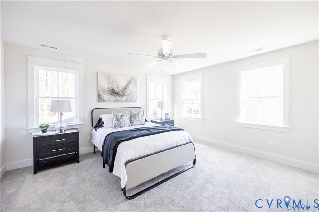 17601 Blue Is Place Moseley, VA 23120 - Photo 21 of 46 a spacious bedroom with a bed and a window