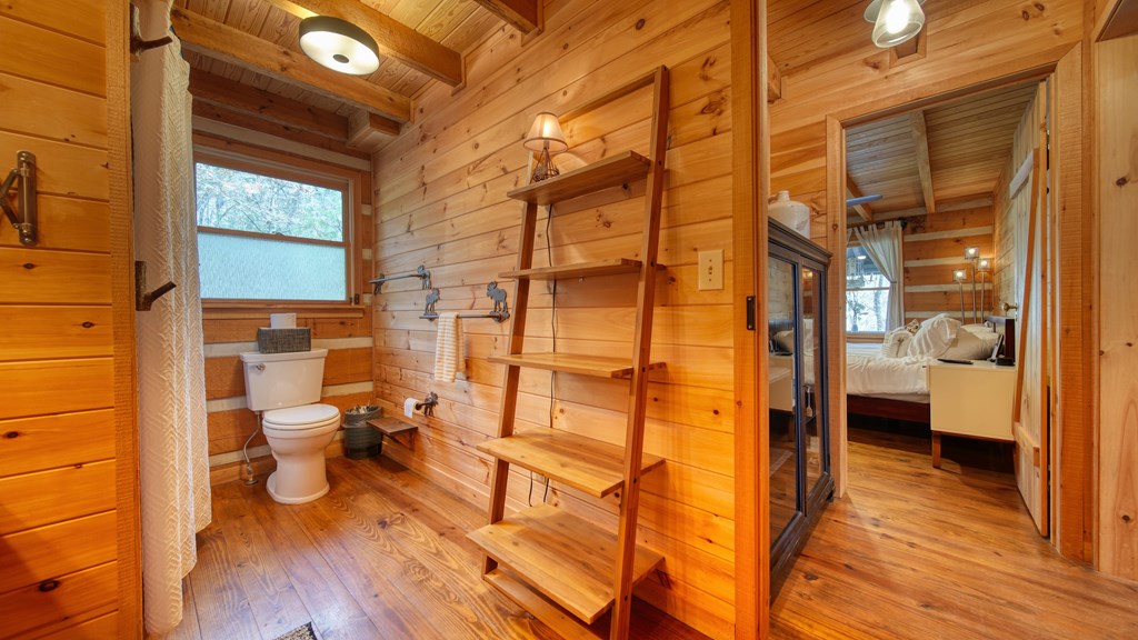 492 Chinkapin Drive Blue Ridge, GA 30513 - Photo 23 of 45 a bathroom with a toilet and a shower