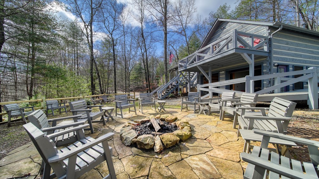 492 Chinkapin Drive Blue Ridge, GA 30513 - Photo 44 of 45 a view of a swimming pool with sitting area