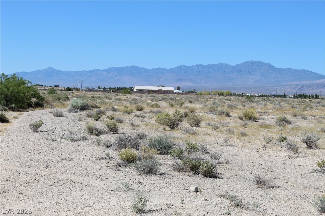 10091 Robert Road Pahrump, NV 89048 - Photo 4 of 7 This expansive desert landscape offers vast open spaces and panoramic mountain views.