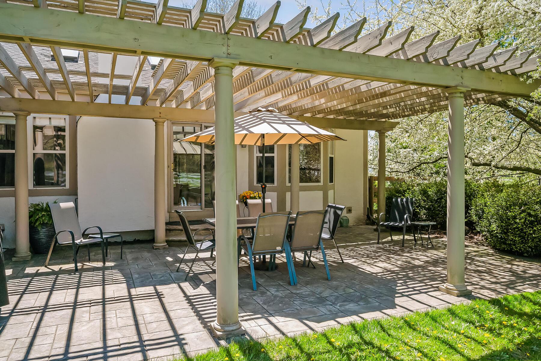 8839 Kilbourne Road Sunbury, OH 43074 - Photo 10 of 62 Concrete Stamped Patio w/Pergola