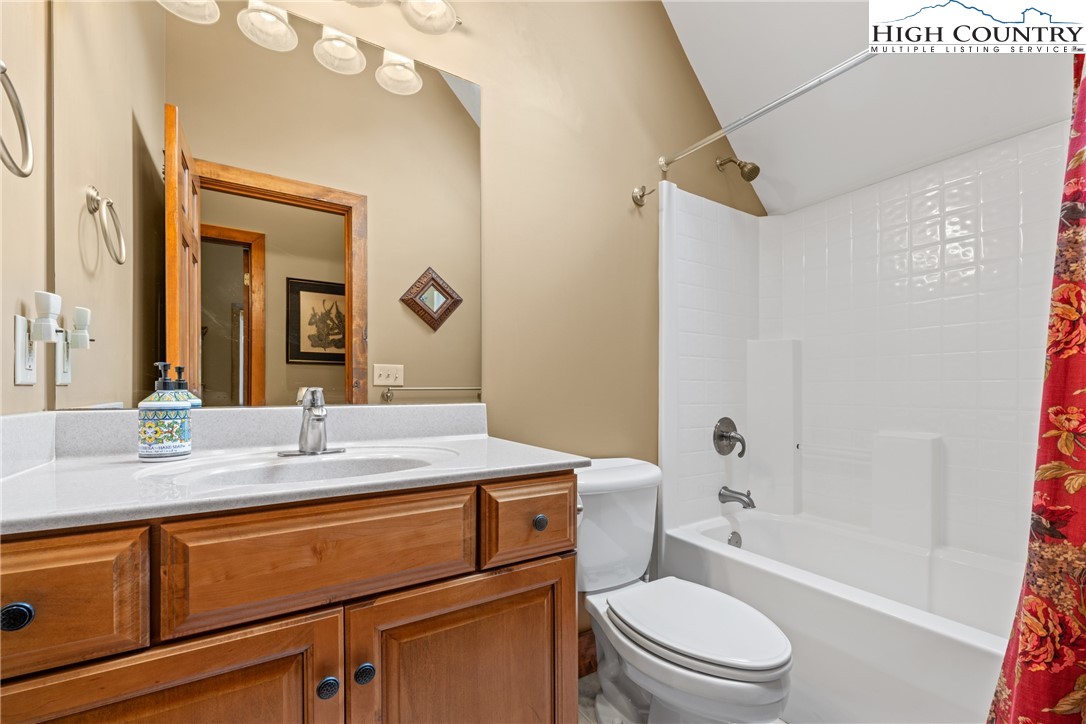 349 Belmont Drive Boone, NC 28607 - Photo 34 of 49 a bathroom with a sink a toilet and a bathtub