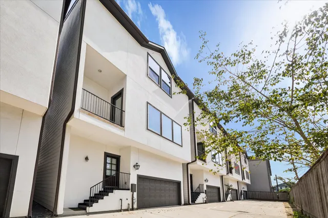 a view of a building with a street