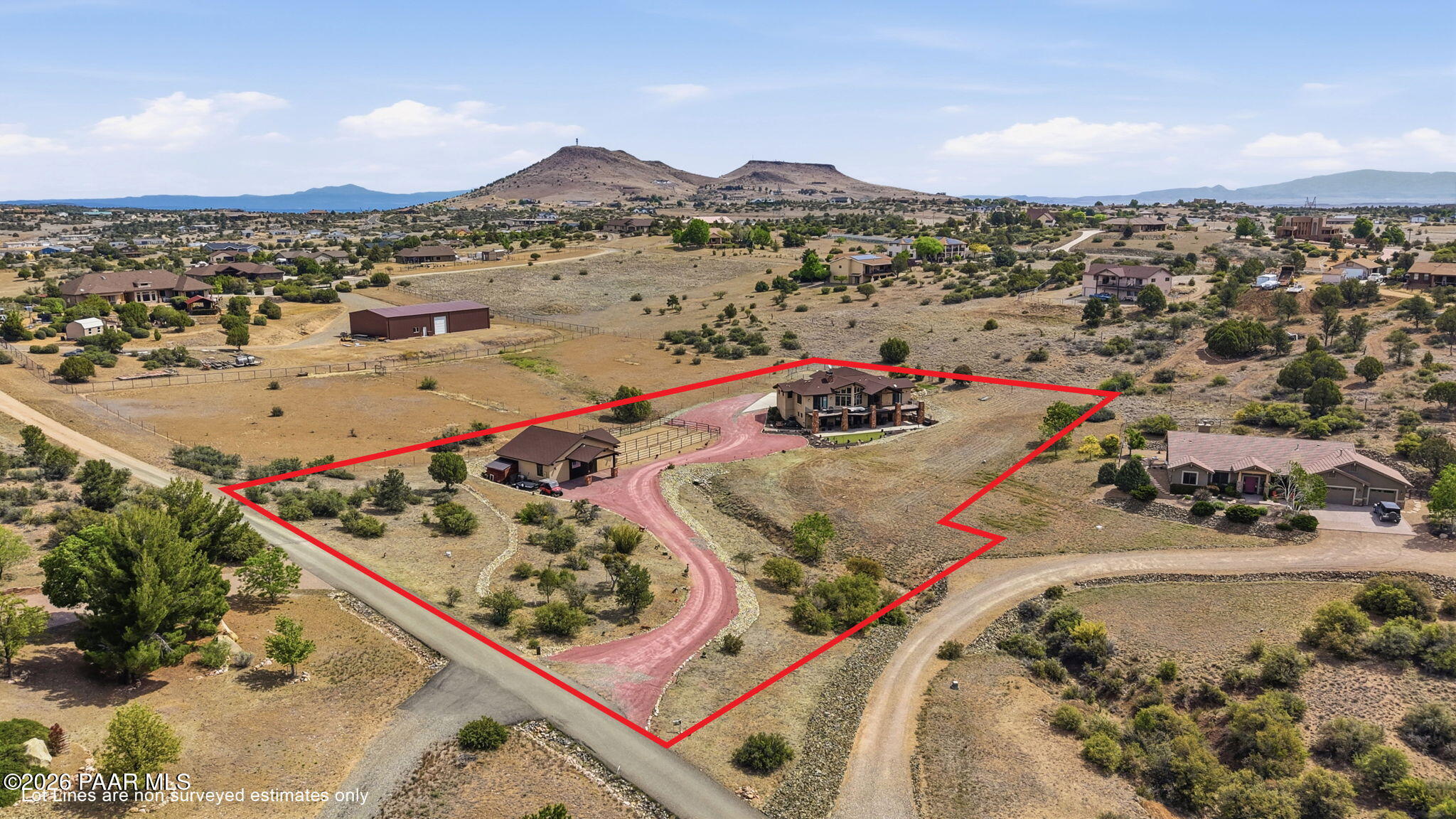 10801 Rocky Point Prescott, AZ 86305 - Photo 54 of 55 54-Aerial Back Lot Lines