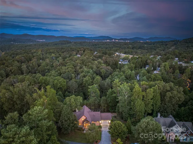a view of a city and mountains