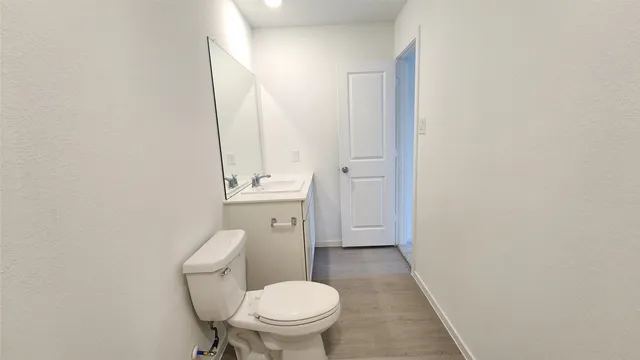 an empty room with bags