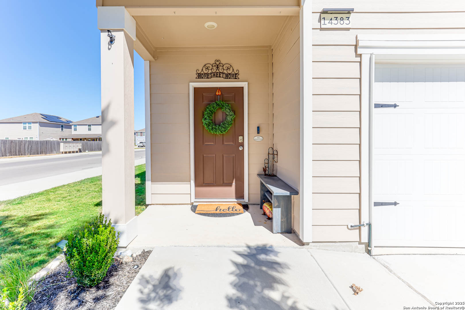 14383 Palm Ridge San Antonio, TX 78253 - Photo 2 of 44 a front view of a house with a yard