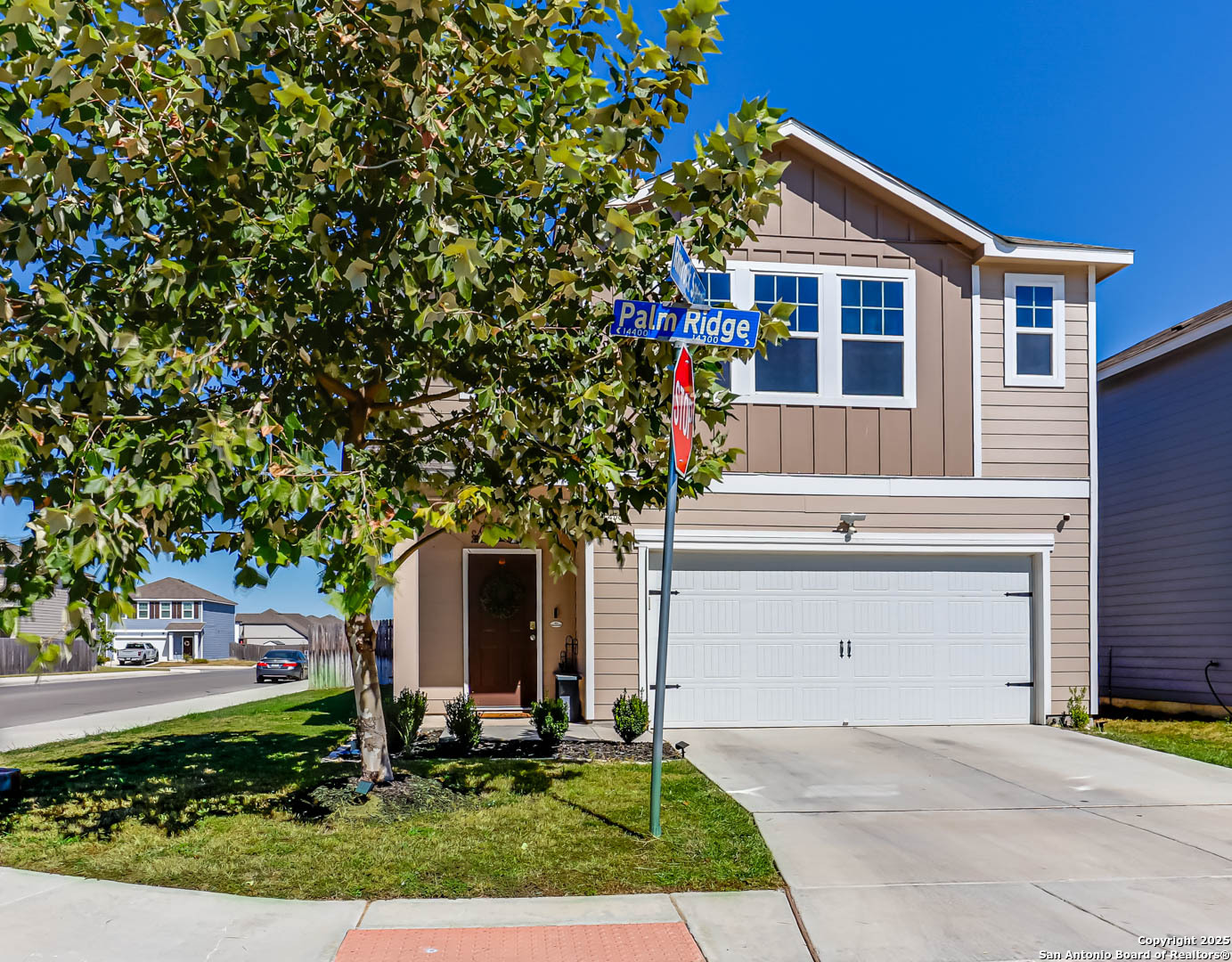 14383 Palm Ridge San Antonio, TX 78253 - Photo 33 of 45 a front view of house with yard and green space