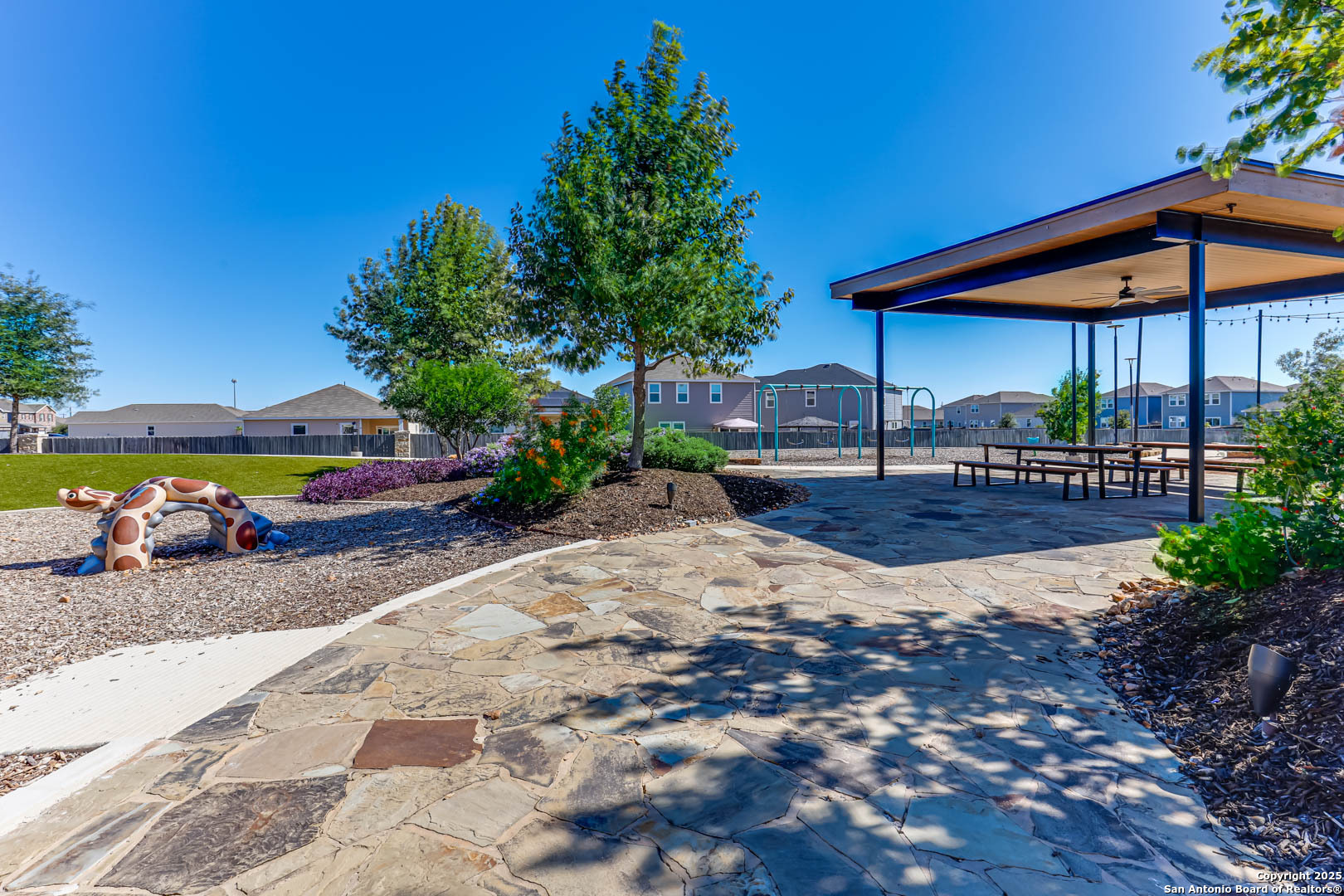14383 Palm Ridge San Antonio, TX 78253 - Photo 36 of 45 a view of a backyard with sitting area