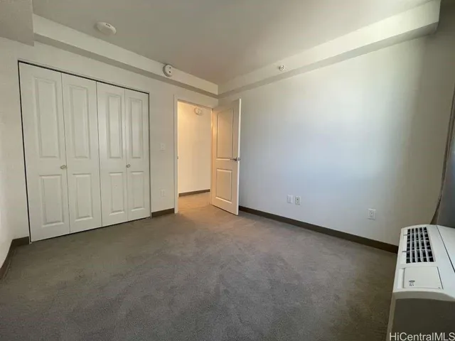 a view of room and closet area