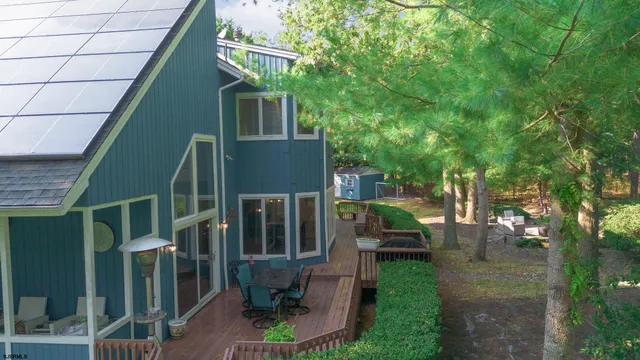 a view of a house with a deck