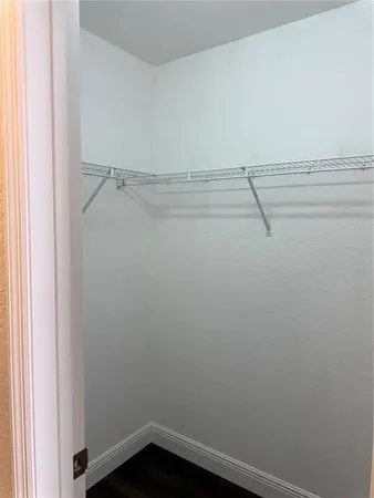 a view of small space with racks on the wall