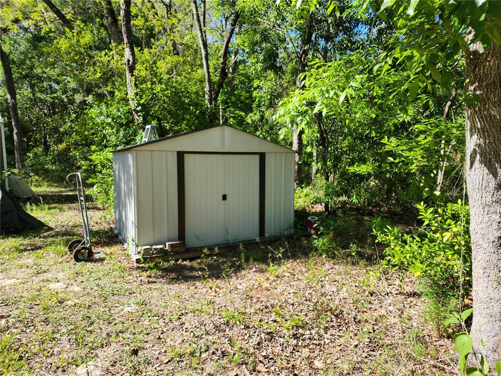 4150 South Spaniel Trail Inverness, FL 34450 - Photo 18 of 25 a backyard of a house with plants and large trees